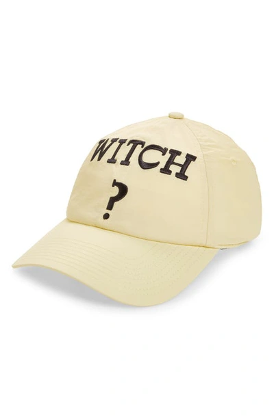 Jw Anderson Slogan-embroidered Baseball Cap In Butter