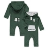 COLOSSEUM NEWBORN & INFANT COLOSSEUM HEATHERED GREEN MICHIGAN STATE SPARTANS HENRY POCKETED HOODIE ROMPER