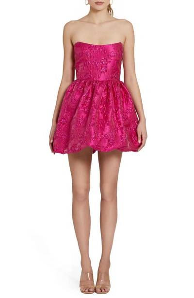 AMANDA UPRICHARD ADDISON SEQUIN BROCADE BUBBLE HEM COCKTAIL DRESS