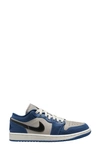 Jordan Air  1 Low Sneaker In French Blue/ Black/ Grey/ Sail