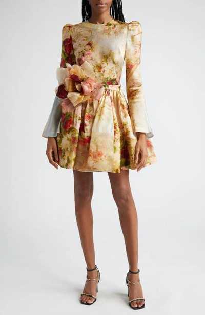 Zimmermann Luminosity Printed Silk Mini Dress In Multicolor