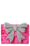 Kurt Geiger Shoreditch Bow Convertible Wallet On A Chain In Pink