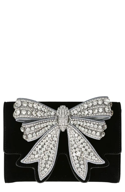 Kurt Geiger Shoreditch Bow Convertible Wallet On A Chain In Black