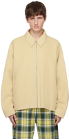 Acne Studios Wool Zipper Jacket In Oat Beige