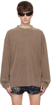 ACNE STUDIOS BROWN PATCH LONG SLEEVE T-SHIRT