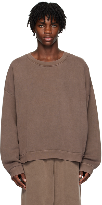 Acne Studios Brown Faded Sweatshirt In Adm Dark Brown