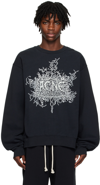 Acne Studios Logo-print Cotton Sweatshirt In Black