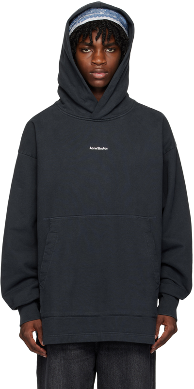 Acne Studios Black Printed Hoodie