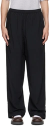 ACNE STUDIOS BLACK RELAXED-FIT ZIP TROUSERS