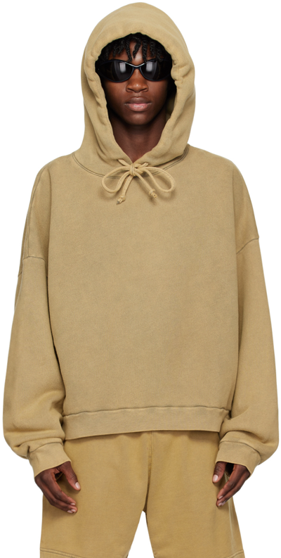 Acne Studios Cotton Jersey Hoodie In Abc Sage Green