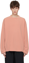 ACNE STUDIOS PINK PATCH LONG SLEEVE T-SHIRT