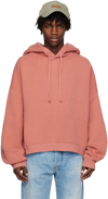 ACNE STUDIOS PINK GARMENT-DYED HOODIE