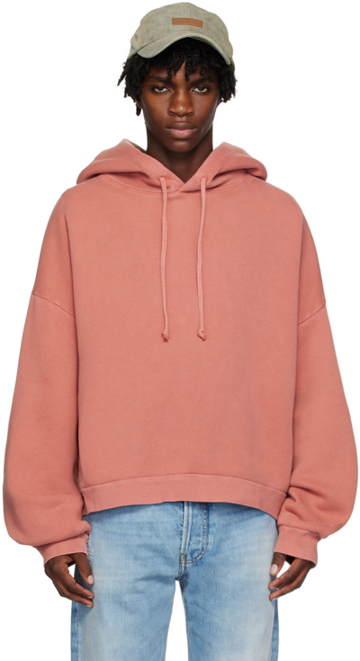 Acne Studios Fester Cotton Hoodie In Pink