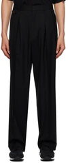 The Row Black Marcello Trousers In Black