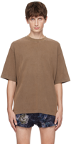 Acne Studios Cotton Jersey T-shirt In Dark Brown