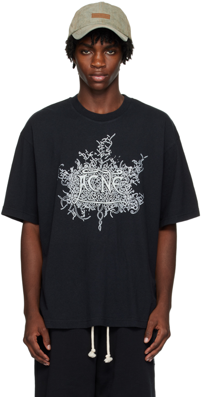 Acne Studios Logo-print Cotton T-shirt In Black
