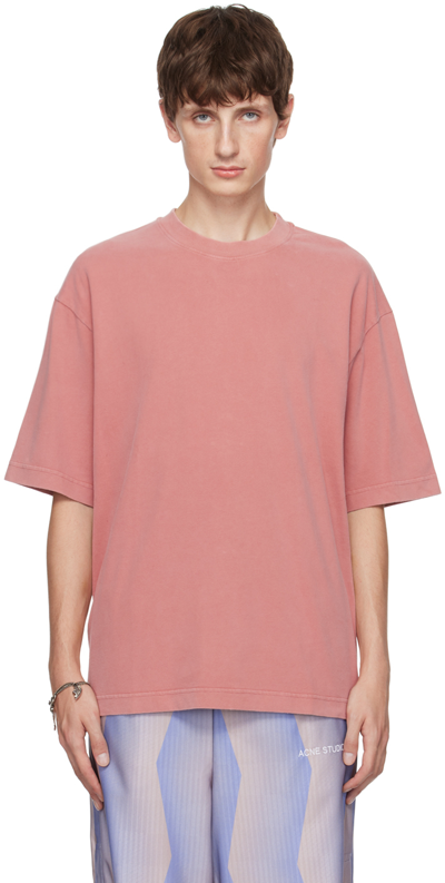 Acne Studios Extorr Faded Cotton-jersey T-shirt In Dhu Vintage Pink