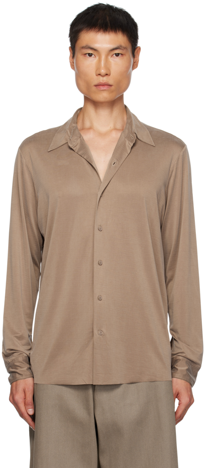 Gabriela Coll Garments Tan No.118 Shirt In 55 - Tan