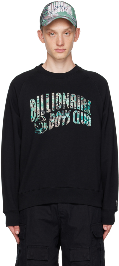 Billionaire Boys Club Mens Nothing Camo Arch Logo Crewneck Sweatshirt In Black