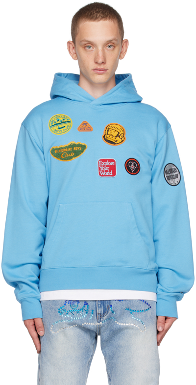Billionaire Boys Club Patches Popover Hoodie In Blue