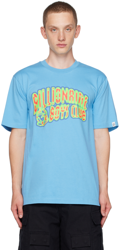 Billionaire Boys Club Mens Blue Heat Map Logo-print Cotton-jersey T-shirt