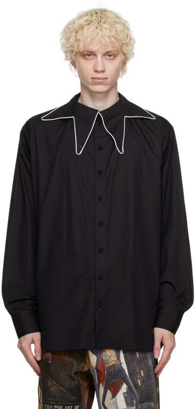 Charles Jeffrey Loverboy Star Collar Shirt In Black
