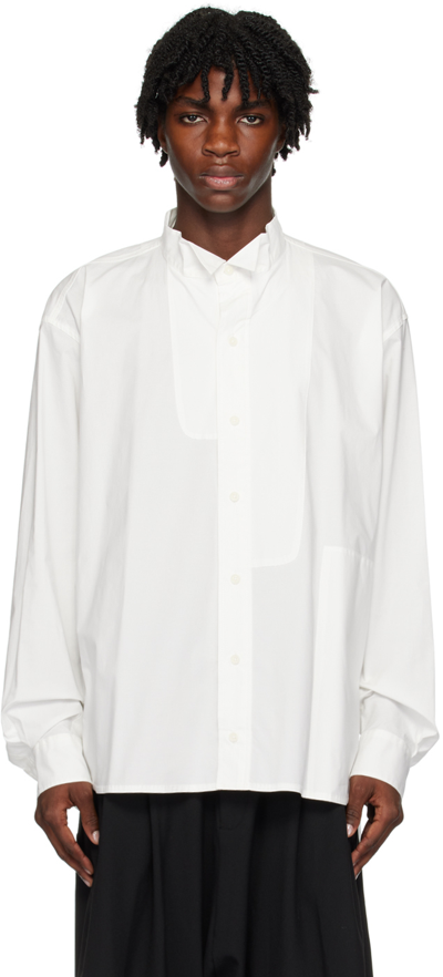 Henrik Vibskov Chow Collarless Shirt In White