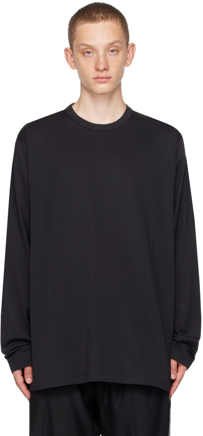 Y-3 Tonal-logo Long-sleeve T-shirt In Black