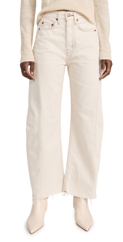 B Sides Lasso Clair Wide-leg Cropped Jeans In Clair Rinse