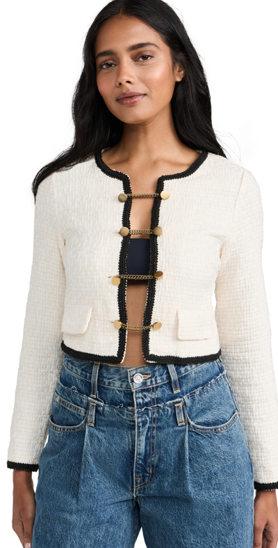 Line & Dot Avery Top In Ivory