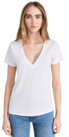 Nation Ltd Blair Ultra Deep V Tee In White