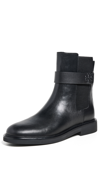 Tory Burch Double T 30mm Ankle Boots In Perfect Black