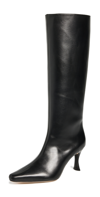 By Far 42 Knee Length Pointed Toe Stiletto Heel Boots In Black