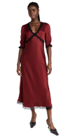 Rixo London Gabrielle Dress In Crimson Red