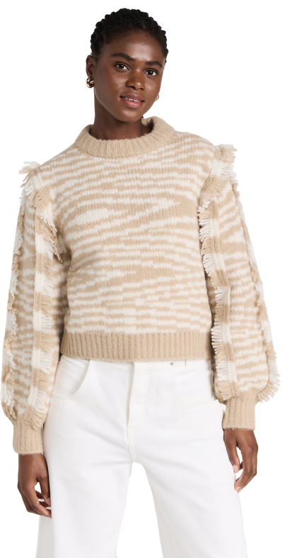 Eleven Six Jemi Sweater In Ivory/pale Camel