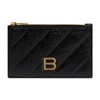 BALENCIAGA LONG CRUSH QUILTED CARD AND COIN HOLDER