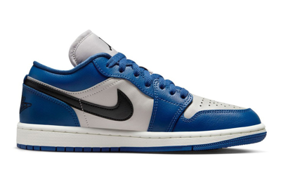Pre-owned Jordan 1 Low French Blue College Grey (women's) In French Blue/college Grey/sail