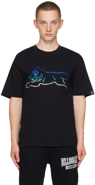 Icecream Mens Black Running Dog Crystal-embellished Cotton-jersey T-shirt