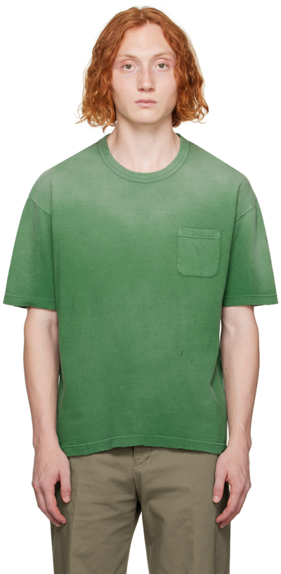 Visvim Green Jumbo Crash Cotton T-shirt