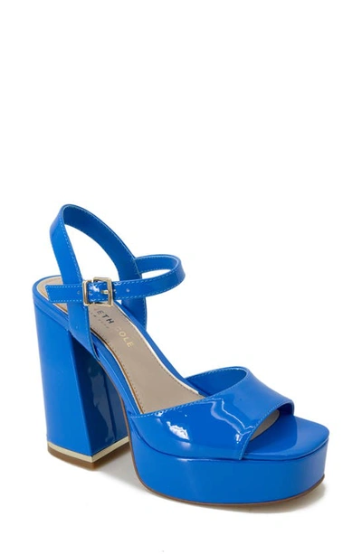 Kenneth Cole New York Women's Dolly Platform Sandals In Blue Patent