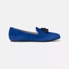 CHARLES PHILIP CHARLES PHILIP BLUE LEATHER WOMEN'S MOCCASIN