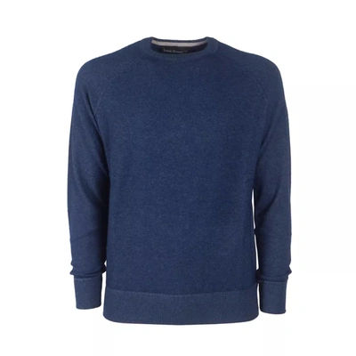 Emilio Romanelli Elegant Cashmere Crew Neck Sweater In Light Blue