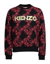 Kenzo Man Sweatshirt Black Size 3xl Cotton, Elastane, Viscose