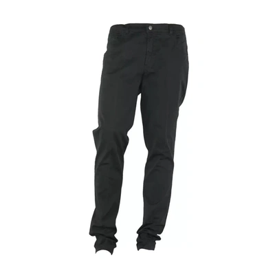 Made In Italy Elegant Summer Black Cotton Trousers