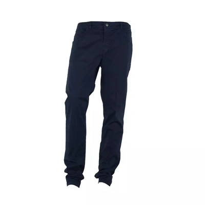 Made In Italy Blue Cotton Trousers