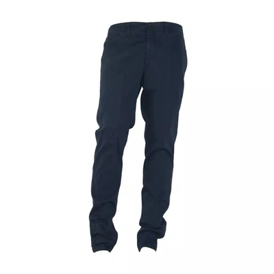 Made In Italy Blue Cotton Trousers