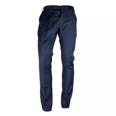 Made In Italy Blue Wool Trousers