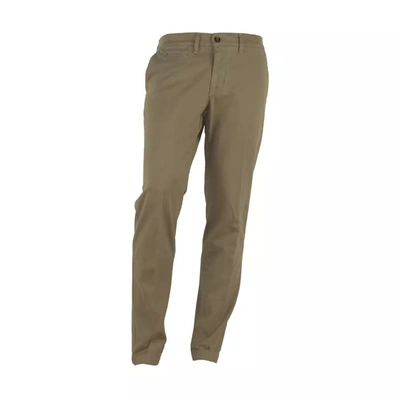 Made In Italy Brown Cotton Trousers