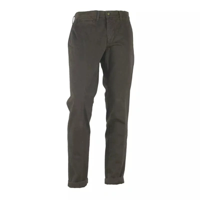 Made In Italy Brown Cotton Trousers