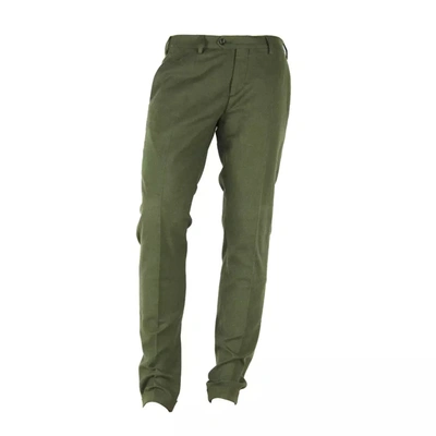 Made In Italy Green Cotton Trousers